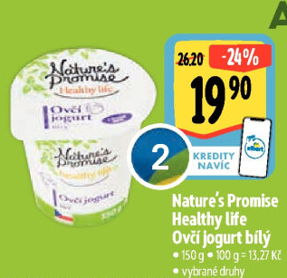 Bílý jogurt ovčí Healthy life Nature'