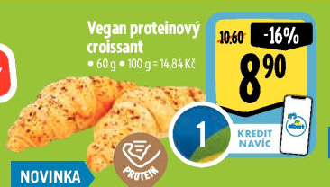 Croissant proteinový vegan