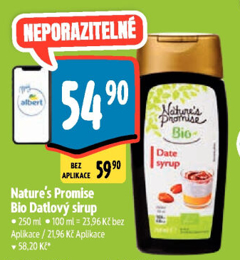 Datlový sirup bio Nature'