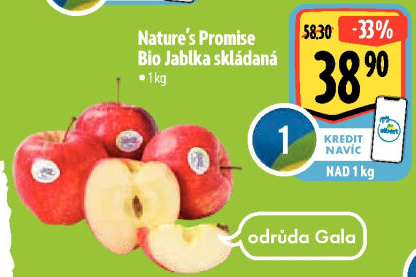 Jablka Gala bio Nature'