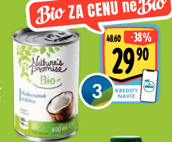 Kokosové mléko bio Nature'