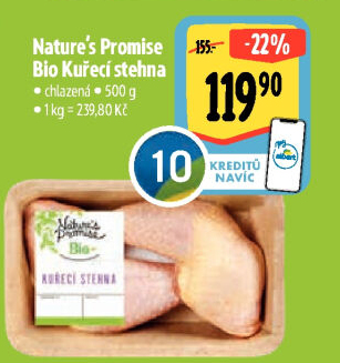 Kuřecí stehna bio Nature'