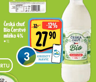 Mléko čerstvé Bio Česká chuť - 4% plnotučné