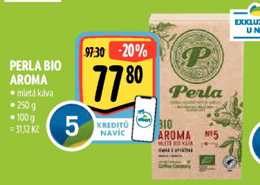 Mletá káva bio Aroma AH Perla