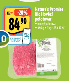 Mleté maso hovězí bio Nature'