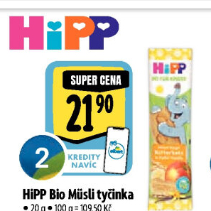 Müsli tyčinka ovocná pro děti Bio HiPP