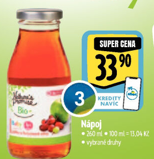 Nápoj dětský bio Baby Nature'