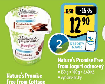 Ochucený jogurt bez laktózy Free From Nature'