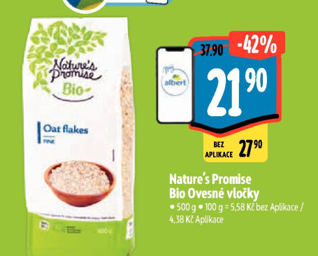Ovesné vločky bio Nature'