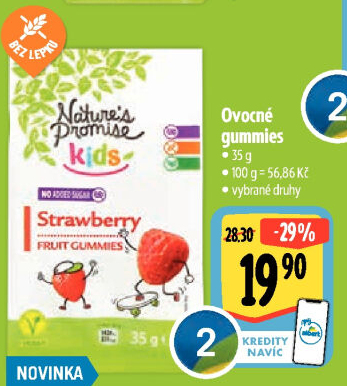 Ovocné Gummies bez lepku Kids Nature'
