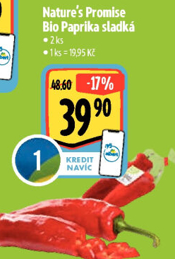 Paprika červená bio Nature'