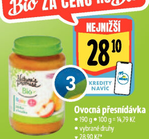 Přesnídávka ovocná Bio Baby Nature'
