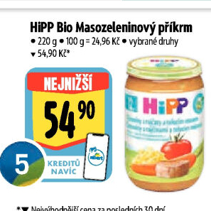Příkrm masozeleninový Bio HiPP