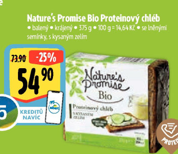Proteinový chléb bio Nature'