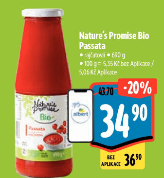 Rajčata pasírovaná Passata Bio Nature'