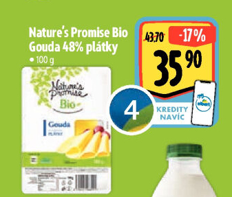 Sýr Gouda 48% bio Nature'