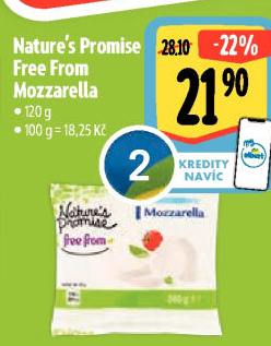 Sýr Mozzarella free from Nature'