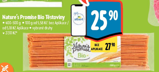 Těstoviny bio Nature'