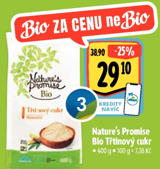 Třtinový cukr bio Nature'