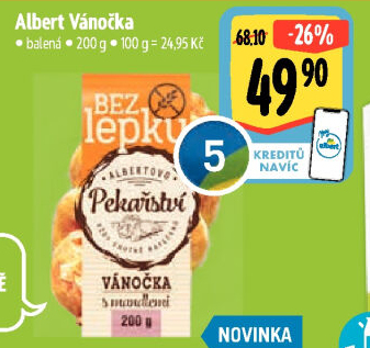 Vánočka bez lepku Albert