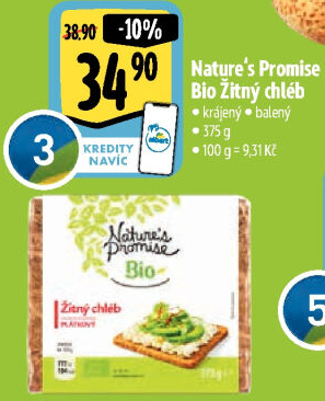 Žitný chléb bio Nature'