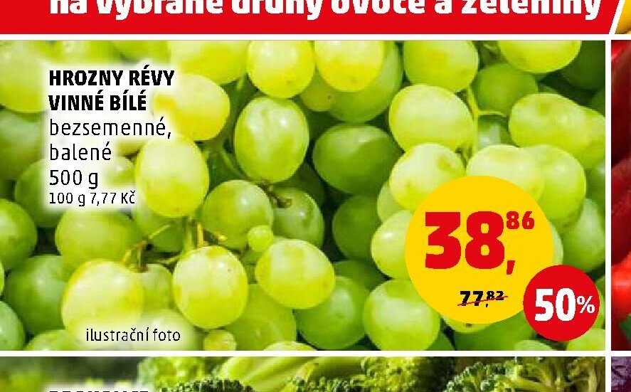 HROZNY RÉVY VINNÉ BÍLÉ bezsemenné, balené