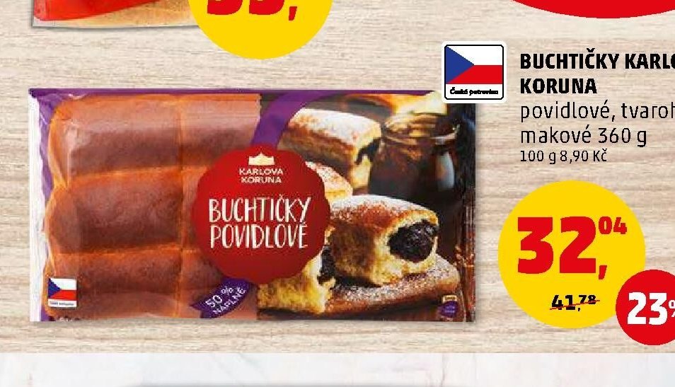 BUCHTIČKY KARLOVA KORUNA povidlové, tvarohové, makové