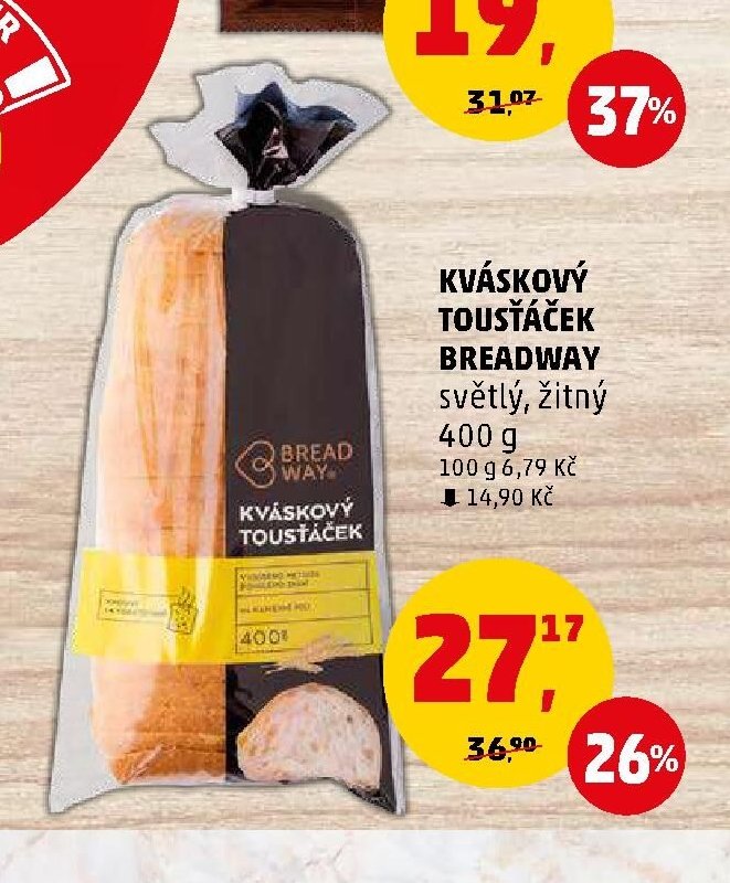 KVÁSKOVÝ TOUSTÁČEK BREADWAY světlý, žitný