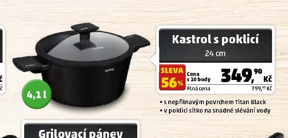Kastrol s poklicí 24 cm