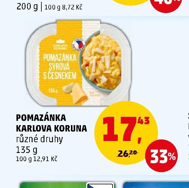 Pomazánka Karlova Koruna
