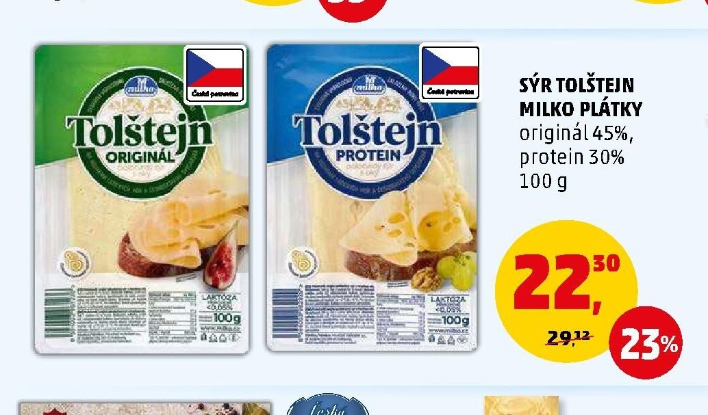 Sýr Tolštejn Milko plátky