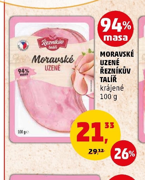 MORAVSKÉ UZENÉ ŘEZNÍKŮV TALÍŘ krájené 100 g