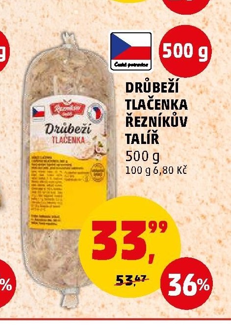 DRŮBEŽÍ TLAČENKA ŘEZNÍKŮV TALÍŘ 500 g