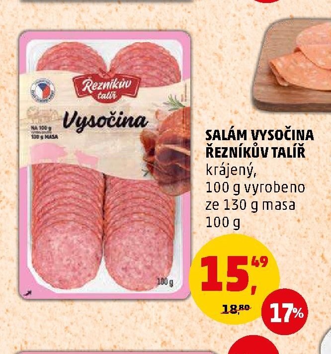 Salám Vysočina Řezníkův talíř