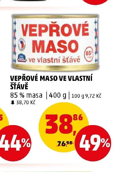 Vepřové maso ve vlastní šťávě