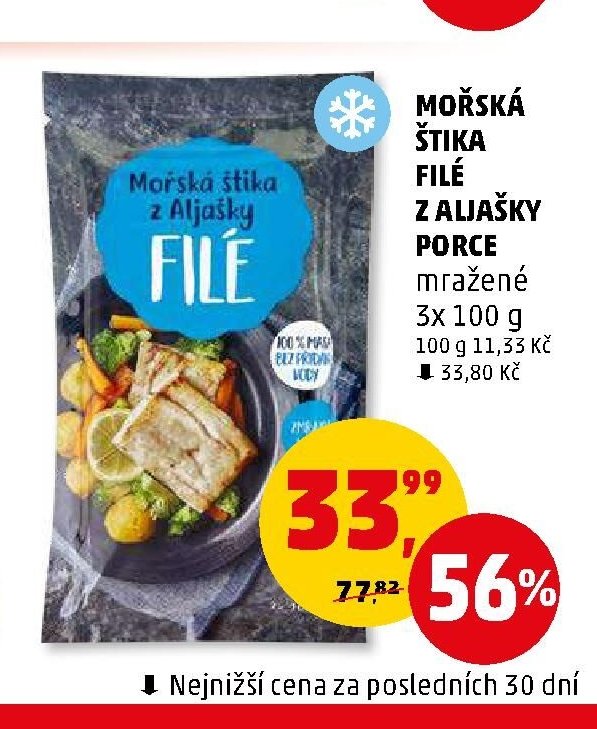 MOŘSKÁ ŠTIKA FILÉ Z ALJAŠKY PORCE
