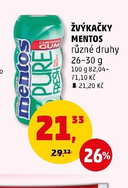 Žvýkačky Mentos