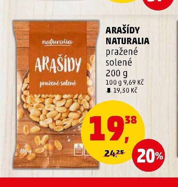 Arašídy Naturalia pražené solené