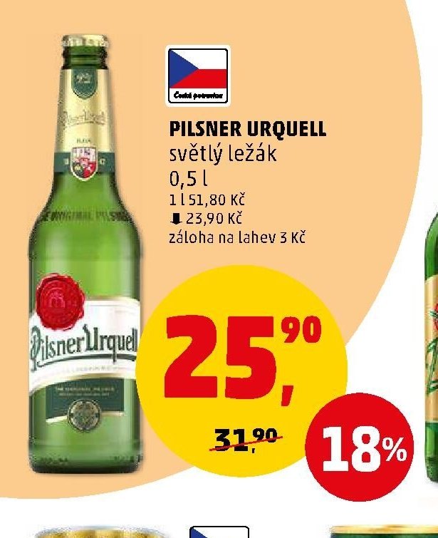 Pilsner Urquell světlý ležák 0,5 l