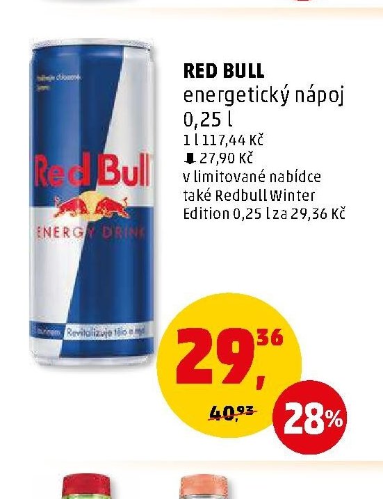 RED BULL energetický nápoj 0,25 l