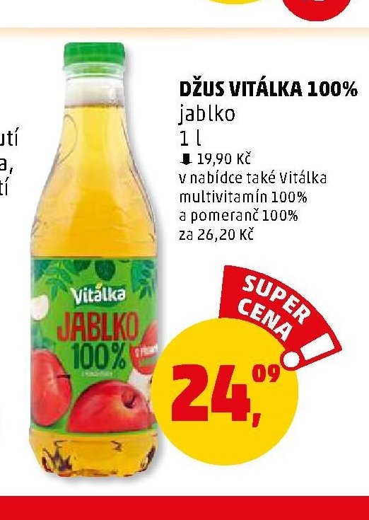 DŽUS VITÁLKA 100% jablko 1 l