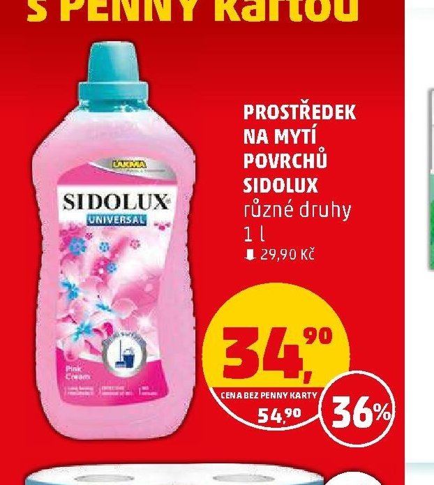PROSTŘEDEK NA MYTÍ POVRCHŮ SIDOLUX
