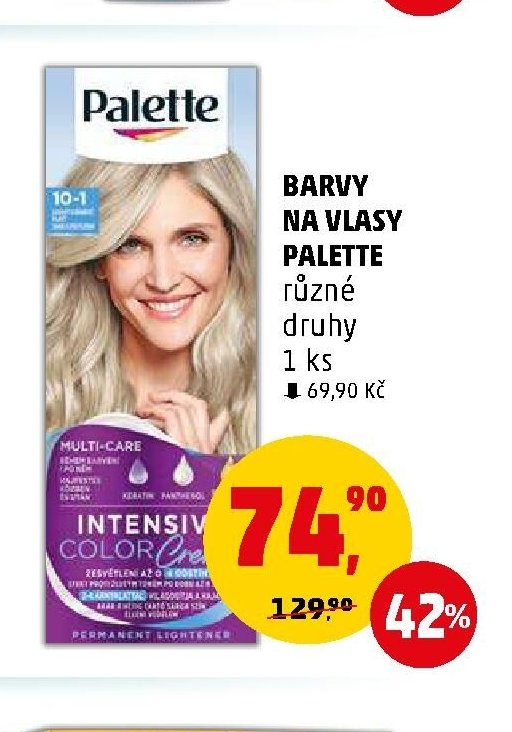 BARVY NA VLASY PALETTE