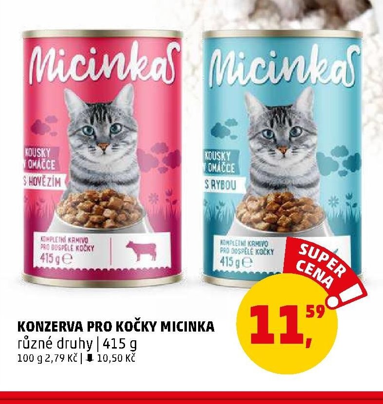 Konzerva pro kočky Micinka