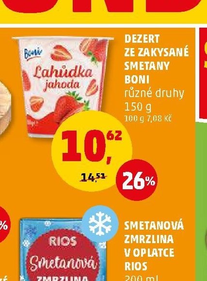 Dezert ze zakysané smetany Boni
