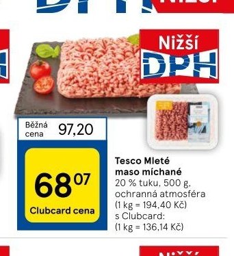 Tesco Mleté maso míchané