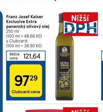 Franz Josef Kaiser Exclusive Extra panenský olivový olej