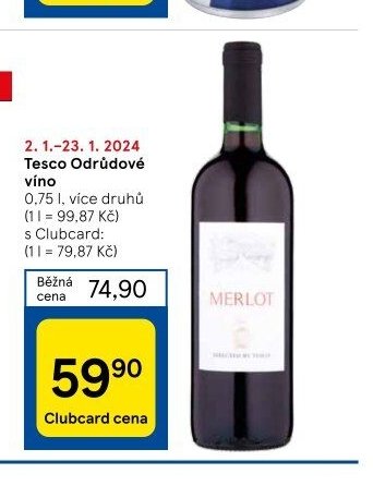 Tesco Odrůdové víno