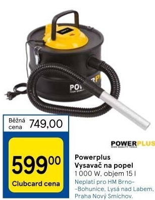 Aku vysavač popela PowerPlus