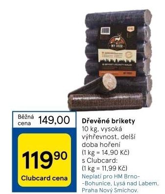 Brikety dřevěné My Deer